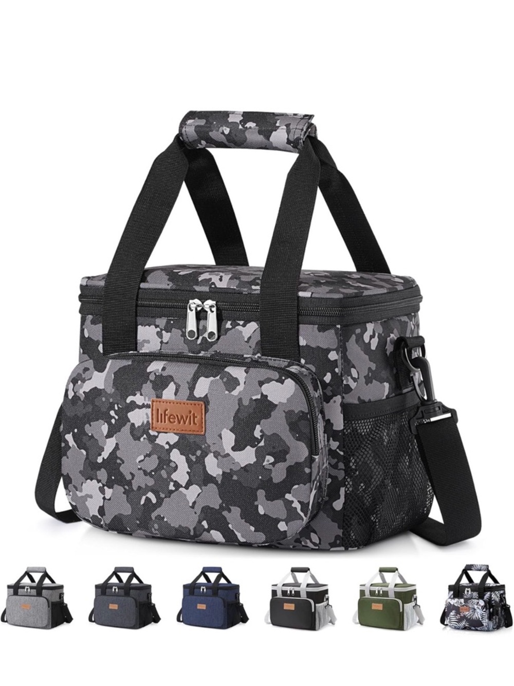 Lifewit Medium Lunch Bag, Insulated Lunch Box, Soft Cooler Camouflage NEW